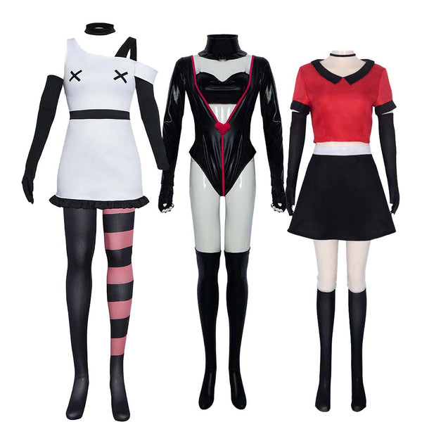 Vaggie Hotel Cosplay Uniform Costume Men's Suit Role playing for Halloween party AOKG-010