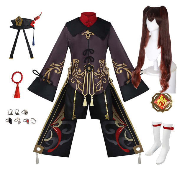 Halloween Party Game Genshin Impact Hu tao Cosplay Outfit With Wig GAHC-003