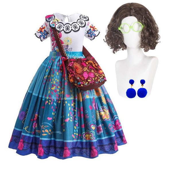 Halloween Cosplay Mirabel Isabella Dress for Kids Girls with Wig DISP-012