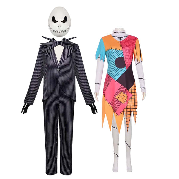 Adult Men Women Christmas The Nightmare Before Christmas Adult Jack Skellington Sally Costume DISN-011