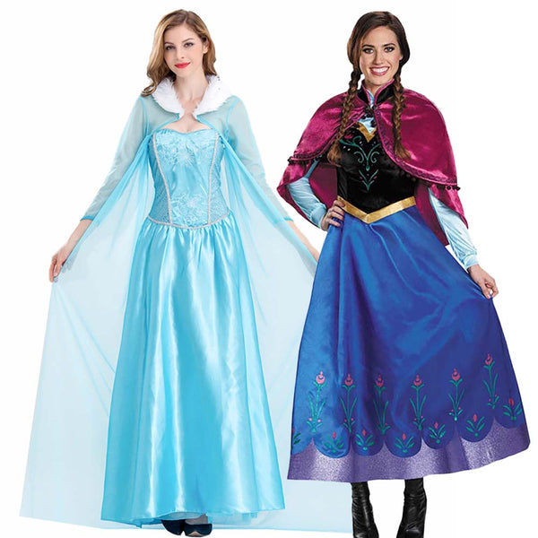 Disguise Women's Disney Elsa Anna Frozen Deluxe Adult Costume DISP-013