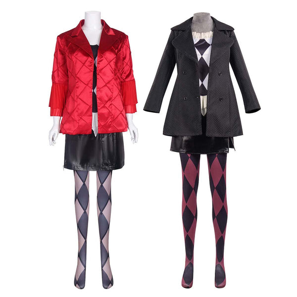 Halloween Harley Cosplay Joker Costume Gaga Style Red Coat Suit for Women HORR-014