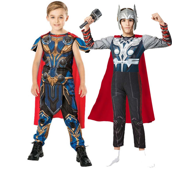 Halloween  Marvel Role Playing Thor 4 Love and Thunder Boys' New Superhero Costume DCMO-010