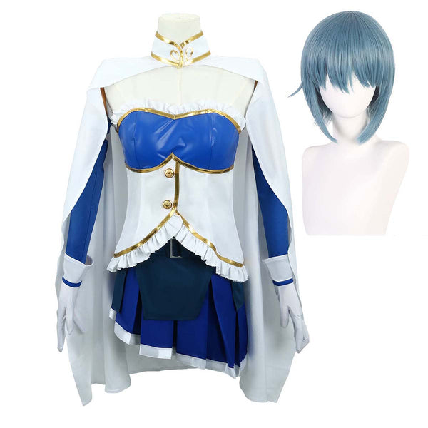 Puella Magi Madoka Magica Miki Sayaka Cosplay Costumes Dress With Wig AOKG-006