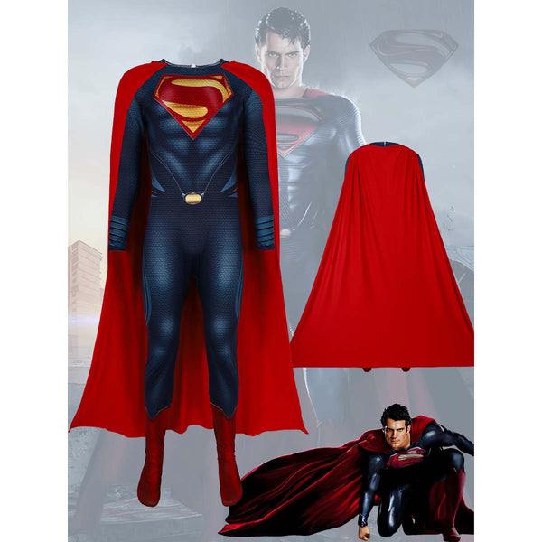 Halloween Adults Kids The Man of Steel Superhero Jumpsuit Cosplay Costume Zentai Suit DCMO-007