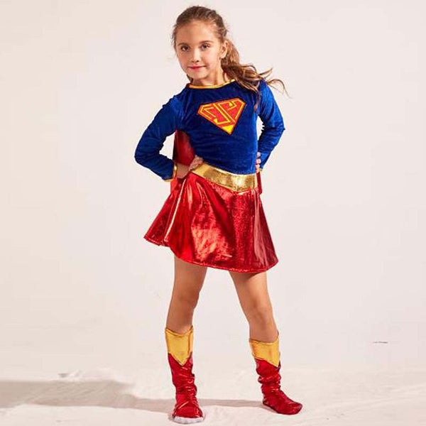 Super Girl Superhero Fancy Dress Costume DCMO-006