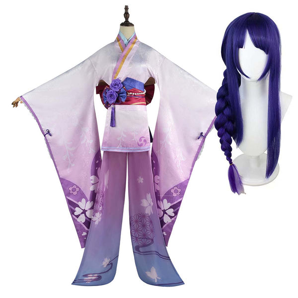 Anime Cosplay Raiden Ei Beelzebul Cosplay Costume With Wig GAHC-003-8