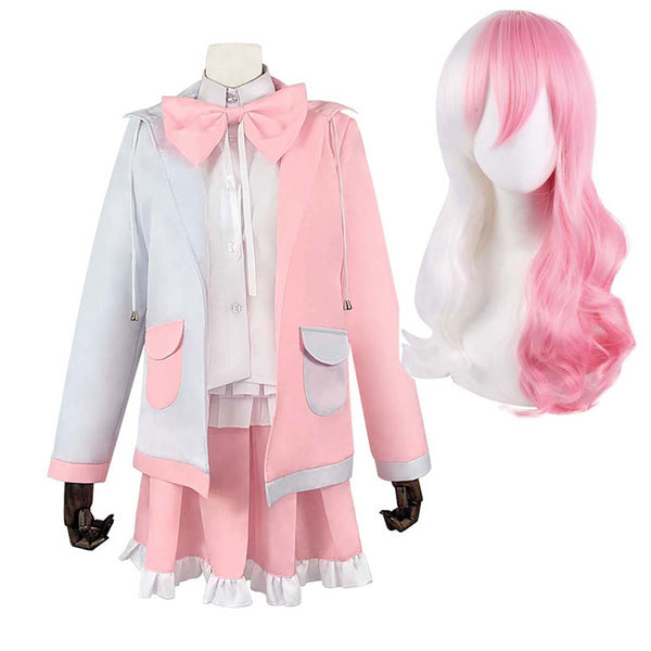 Women Girls Anime Danganronpa Pink Dangan Ronpa Monomi Cosplay Costume GAHC-011