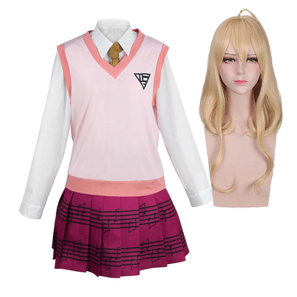 Women Girls Halloween Carnival Party Anime Danganronpa Kaede Akamatsu Cosplay Costumes Dress GAHC-011