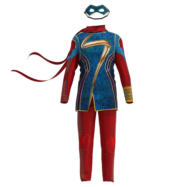 Superhero Adult Kids Cosplay Ms. Marvel Kamala Khan Costume DCMO-008