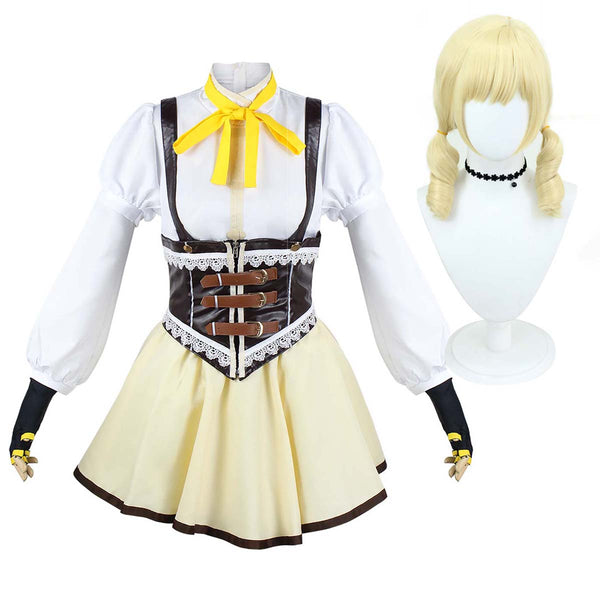 Anime Tomoe Mami Cosplay Costume Tomoe JK Dress Lolita Skirt Uniform Full Set AOKG-006