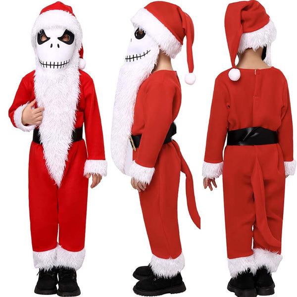 Halloween Disney Tim Burton's The Nightmare Before Christmas Kid Santa Costume DISN-011