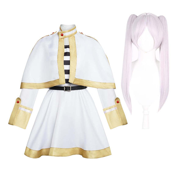 Halloween Party White Cape Skirt Uniform Frieren Costume Full Set AOKG-011