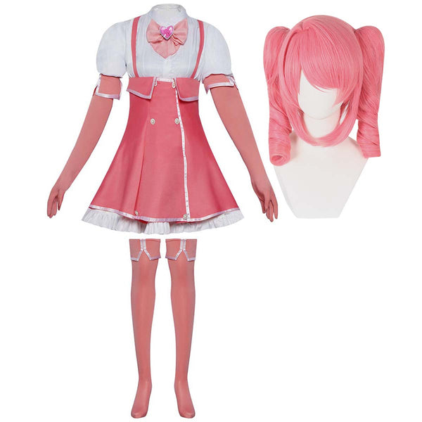 Women Girl Magia Magenta Cos Hanabishi Haruka Costume With Wig AOKG-006