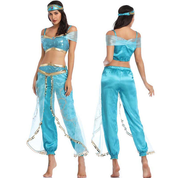 Women Princess Jasmine Dress Up Outfit DISP-009