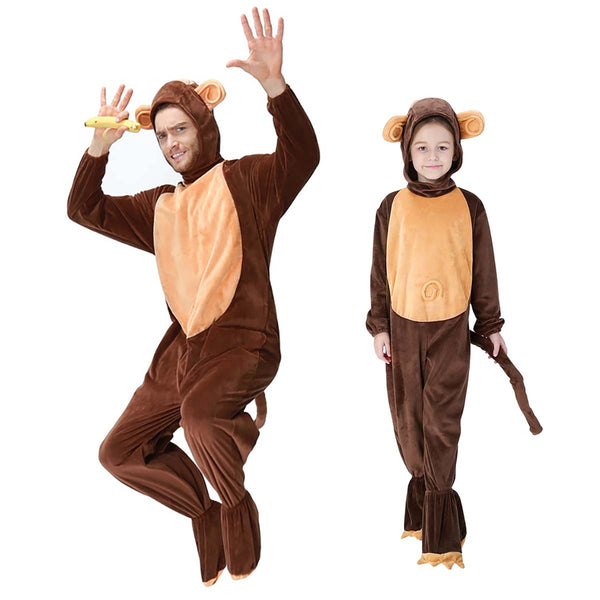 Kid Adult Family Matching Halloween Animal Cosplay Animals Monkey Costume KCFC-012