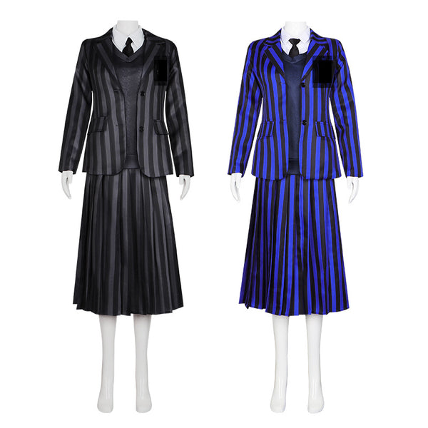 Wednesday Adult Girls Blazer Nevermore Academy Cosplay Costume School Jacket Outfits HORR-005