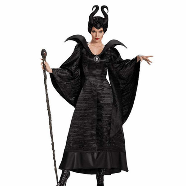 Adult Halloween Maleficent Costume Evil Queen Witch Dress DISN-002