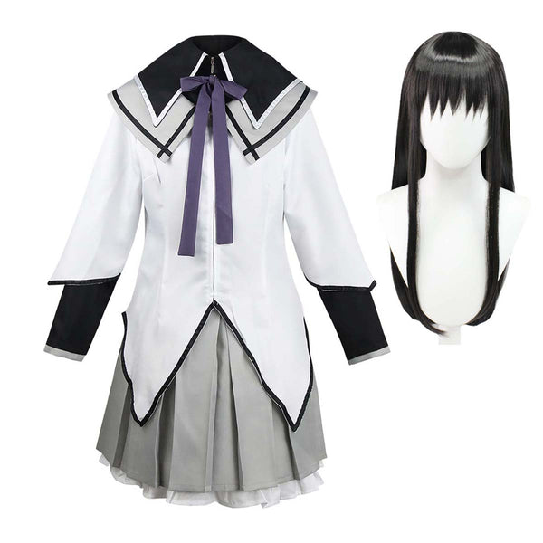 Anime Cosplay Puella Magi Cosplay School JK Uniform Dress Madoka Outfits With Wig AOKG-006