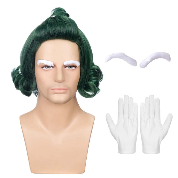 Halloween Chocolate Factory Green Oompa Loompa Wig For Kid and Adult RMOV-002