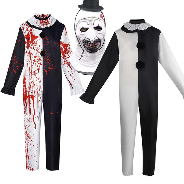 Adult Kid Halloween Horror Movies Terrifier Killer Clowns Cosplay Costume HORR-003