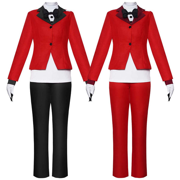 Anime Hazbin Cos Hotel Charlie Morningstar Cosplay Costume Red Suit AOKG-010