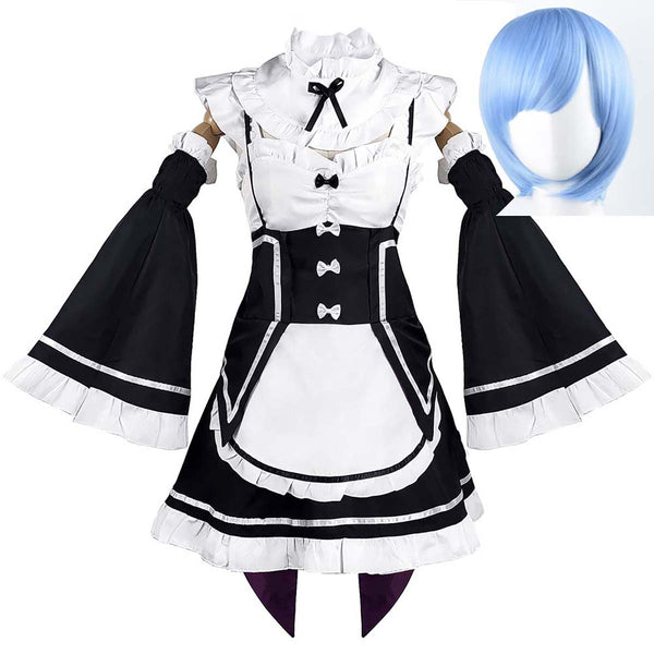 Anime Re:zero Kara Hajimeru Isekai Seikatsu Life In a Different World Ram Rem Cosplay Costume GAHC-023