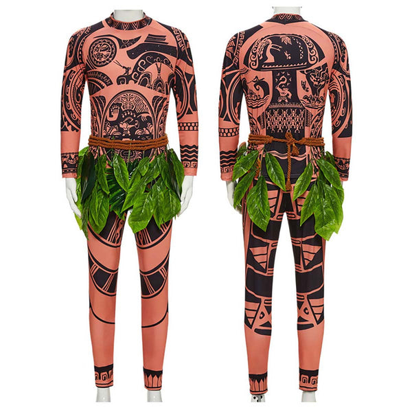 Kid Adult Halloween Hawaii Costume Party Tattoo Maui Cosplay For Men Boy DISP-001