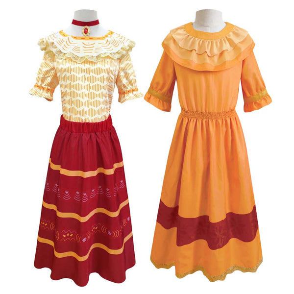 alloween Women Adult Madrigal Family Cosplay Outfit Dolores Pepa Costume DISP-012