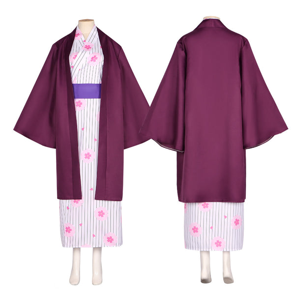 Halloween Party Anime Kanroji Mitsuri Cosplay Costume Kimono Outfits  AOKG-002