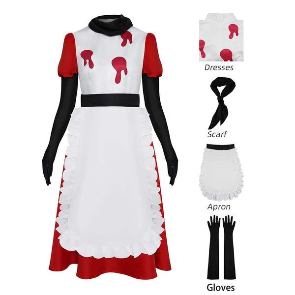 Halloween Party Women Devil Roleplay Anime Hazbin hotel Niffty Cosplay Costume Suit AOKG-010