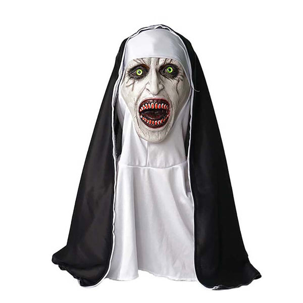 Halloween Night Nun Costume Latex Mask HORR-011