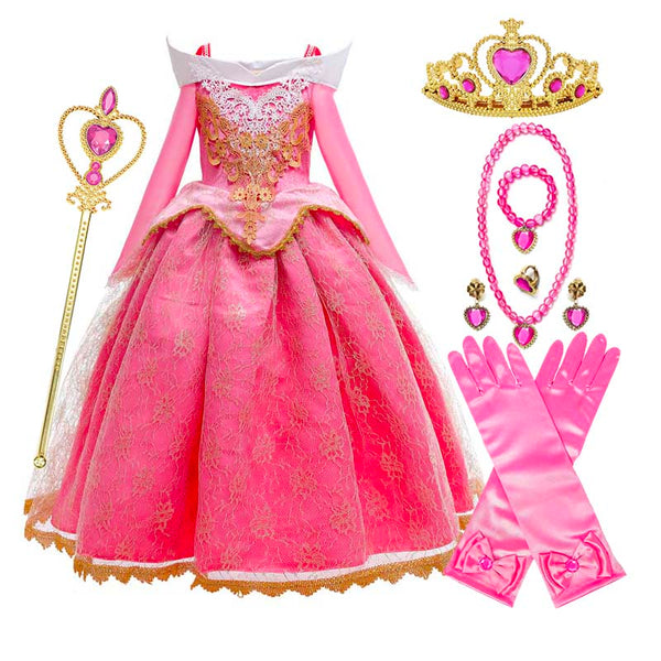 Girl Birthday Party Sleeping Beauty Princess Dress Up Costume DISP-002