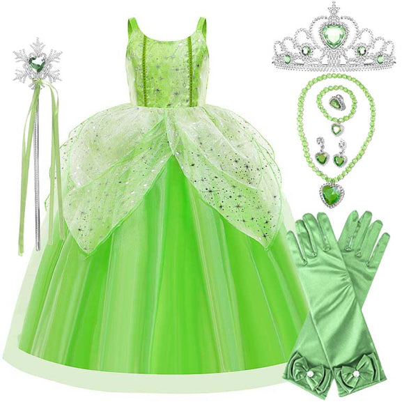 Birthday Party Fairy Dress Up Princess Tinker Bell Halloween Costume for Girls DISP-008