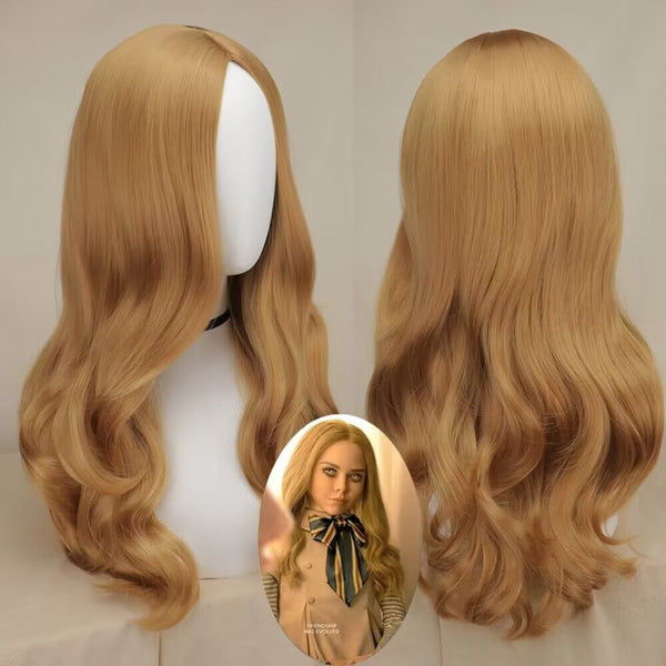 Halloween Cosplay long Wavy Brown Creepy M3gan Wig HORR-004